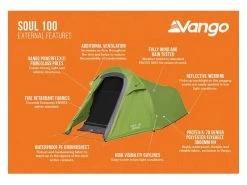 Vango Experience Tent Soul 100 -Kampeerartikelen Exporteren Winkel 12 2 vango experience tent soul 100 eigenschapen buitenkant tersoult15077