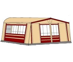 Te Velde Voortent Prelude 350 Cm Bordeaux