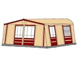 Te Velde Voortent Prelude 350 Cm Bordeaux -Kampeerartikelen Exporteren Winkel 14 tevelde voortent prelude bordeaux 350 rechts 2