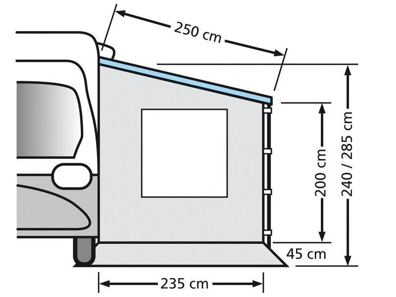 Eurotrail Zijwand Cassetteluifel Zonder Raam 250 2 Eurotrail Zijwand Cassetteluifel Zonder Raam 250 - Afbeelding 2