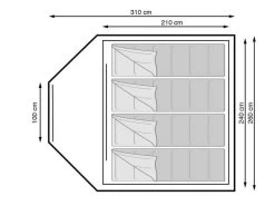 Eurotrail Koepeltent Ontario 4 Katoen-polyester -Kampeerartikelen Exporteren Winkel 28 1 eurotrail koepeltent ontario 4 btc ette0858