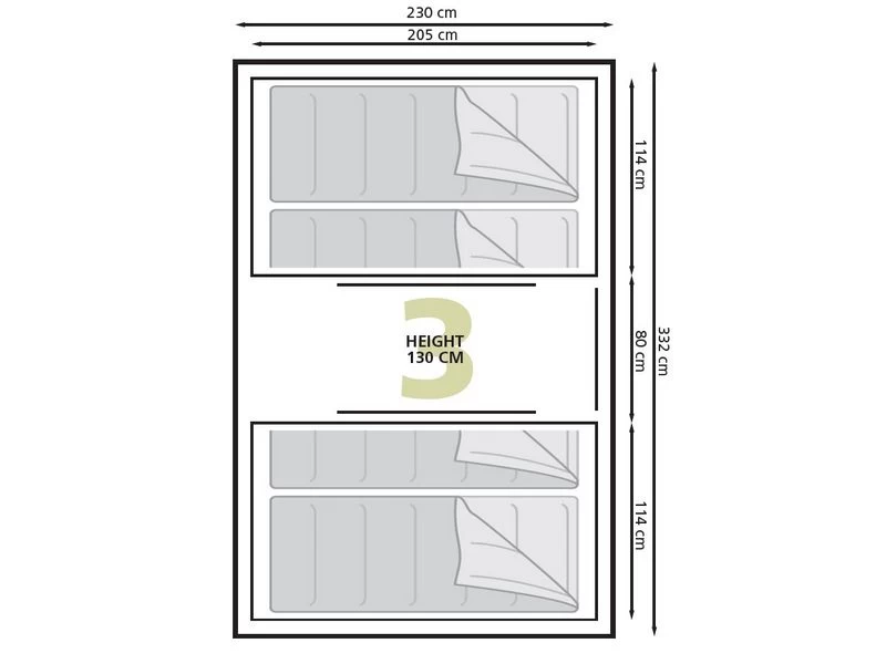 Eurotrail Vis-a-vis Tent Santiago BTC 3 Eurotrail Vis-a-vis Tent Santiago BTC - Afbeelding 3