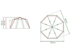 Coleman Familie Tent Octago Blue-lime -Kampeerartikelen Exporteren Winkel 65 2 coleman familie tent octago blue lime 2000035194
