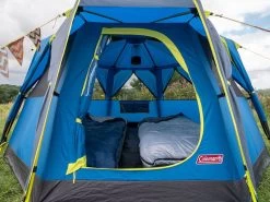 Coleman Familie Tent Octago Blue-lime -Kampeerartikelen Exporteren Winkel 65 3 coleman familie tent octago blue lime 2000035194